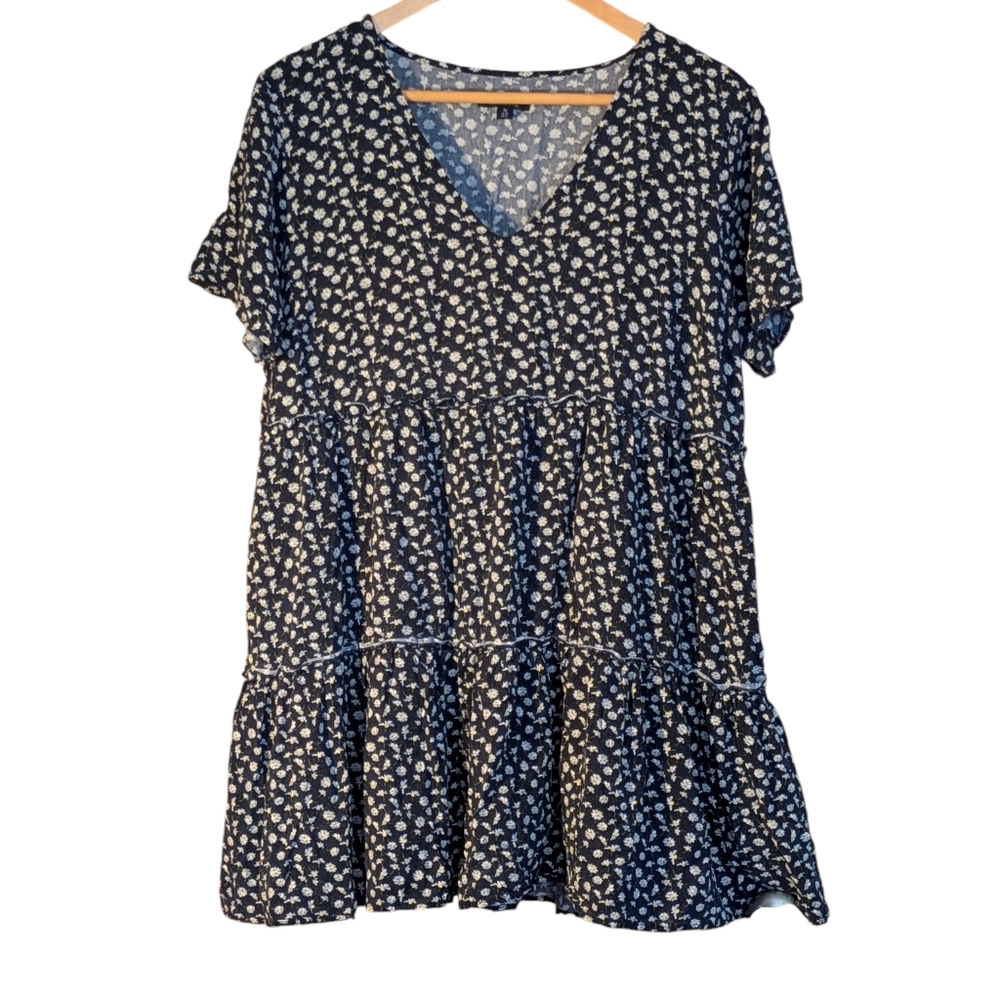 Kiabi Floral Eco Conception Dress Tiered Mini  Bohemian Flowy Cottagecore